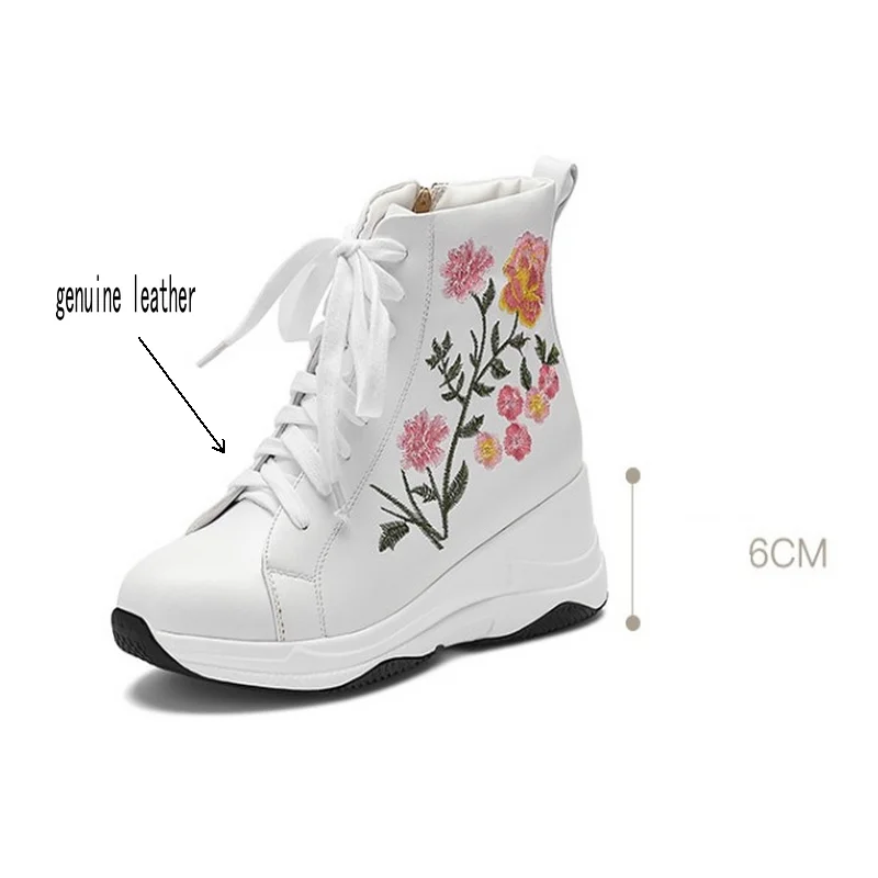 Salu/женские ботильоны высшего качества туфли на танкетке с высоким каблуком