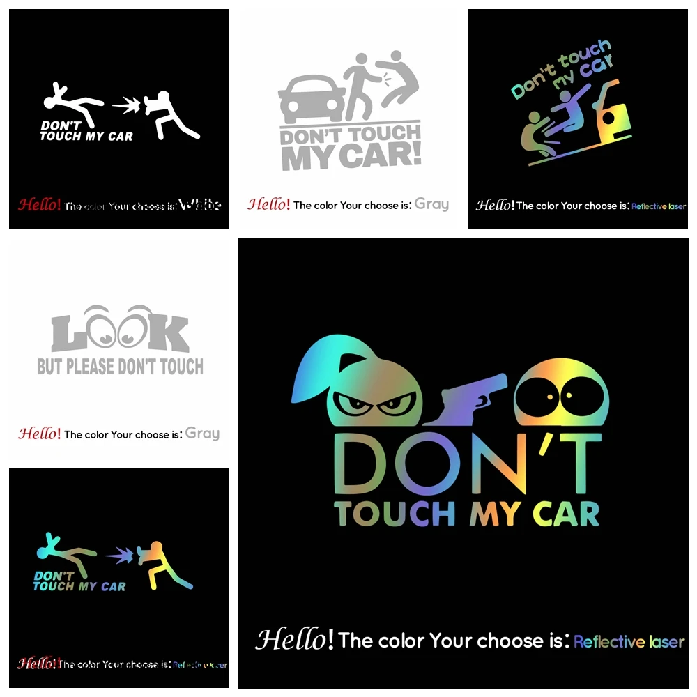 

Креативная наклейка на автомобиль не касайтесь, забавная наклейка на автомобиль, стикеры и наклейки на заднее окно, виниловый Стайлинг авто...