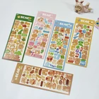 Комплект из 2 предметов, с рисунком милого мишки на каждый день декоративные Стикеры Корейская Скрапбукинг Diy ярлыком дневник канцелярские альбом журнал Стикеры