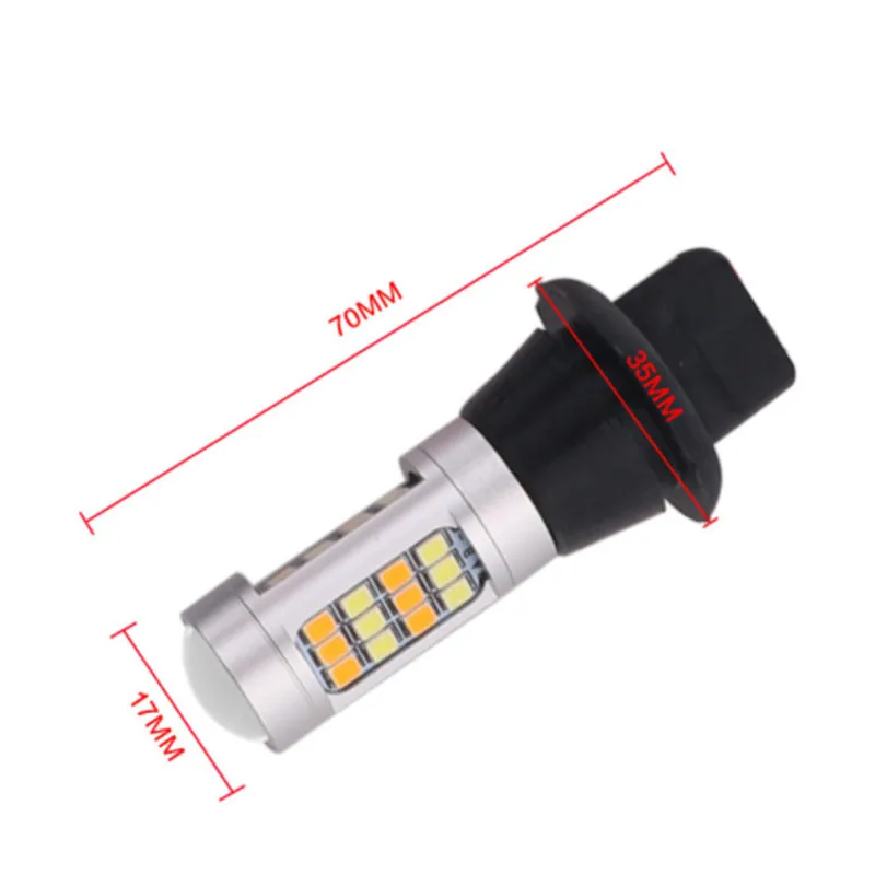 Новинка 2x S25 1156 BA15S 7440 BAU15S Canbus двойной цвет 54SMD 4014 Светодиодные белые/Янтарные