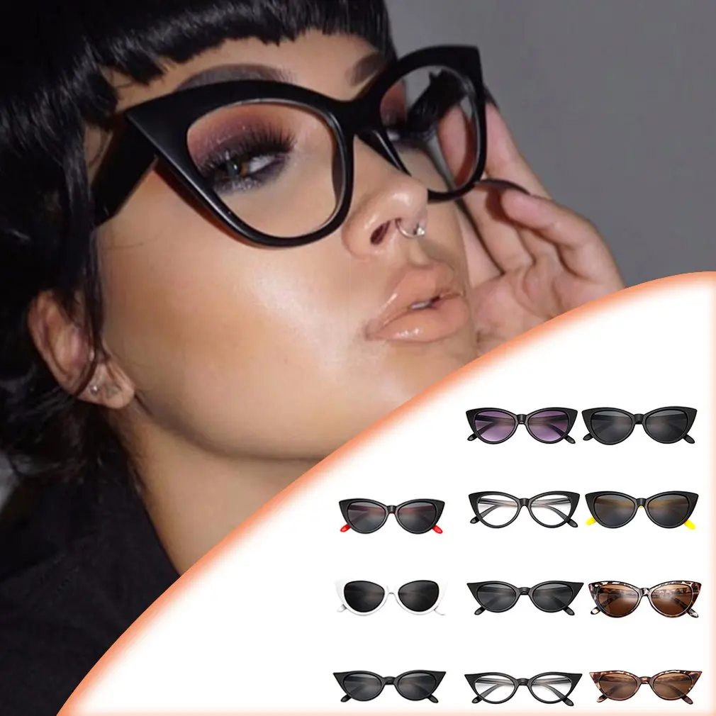2020 New Cat Eye Glasses Ladies Sunglasses Retro Sexy Fashion Brand Multi-style Gafas de sol Chic Sunscreen | Аксессуары для