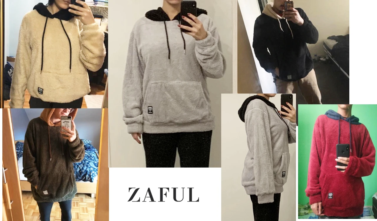 \ &quotZAFUL зимние Colorblock (цветовой блок) с соединением внакрой искусственный мех