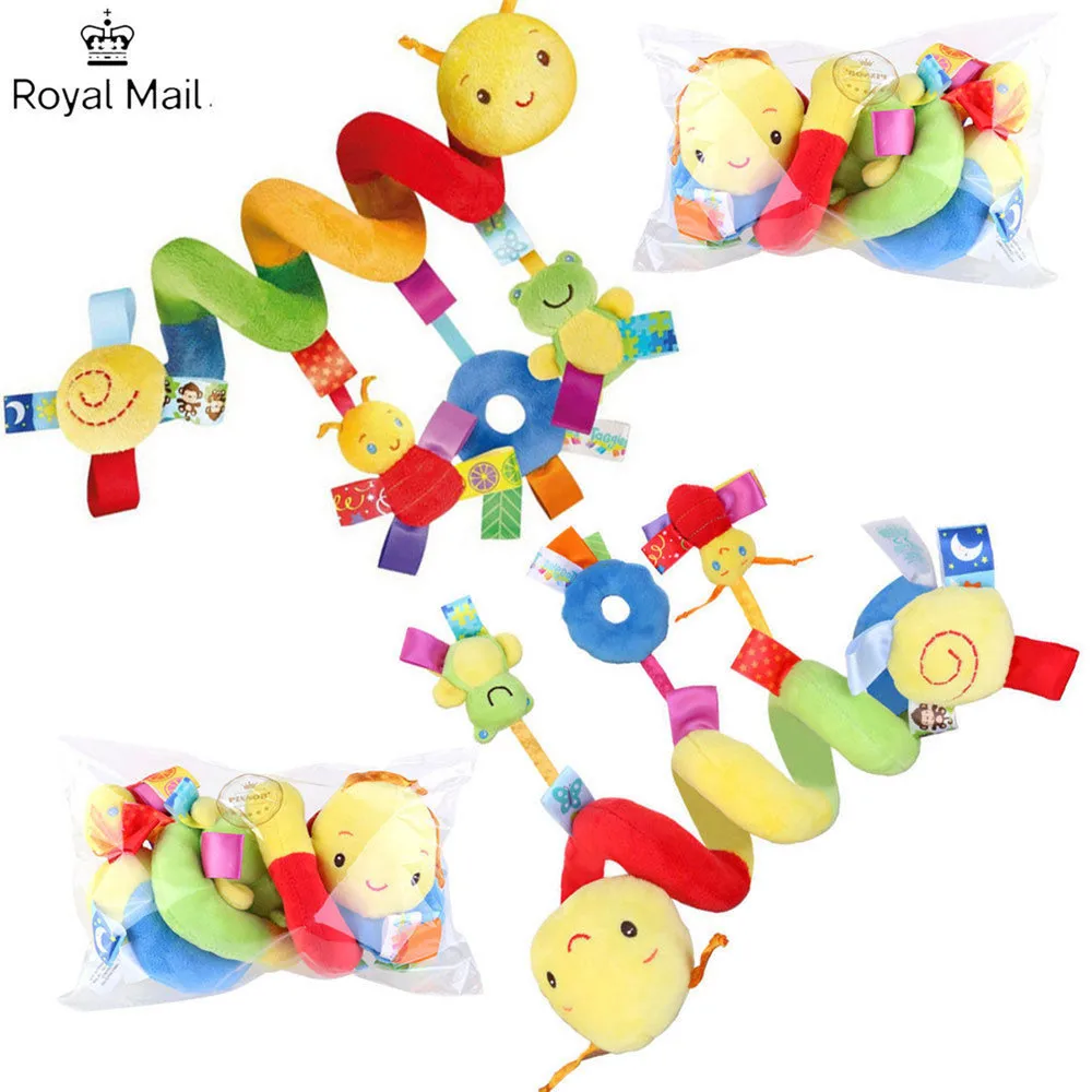 

Kid Baby Crib Cot Pram Hanging Rattles Spiral Stroller&Car Seat with Ringing Bell
