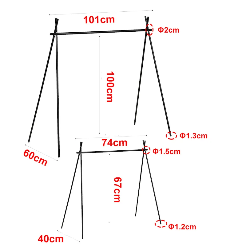 Уличная треугольная вешалка подвесная стойка для кемпинга Складная полка