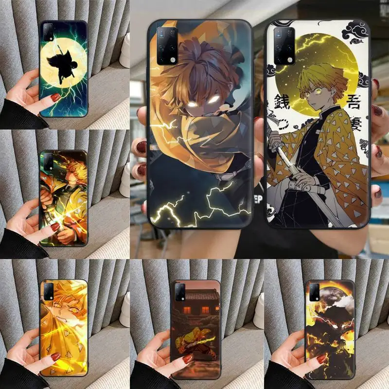 

Demon Slayer Agatsuma Zenitsu Phone Case For Redmi 9a 8a 7a 6a K20 note10 note9 note8 note7 note6 pro soft Cover Fundas