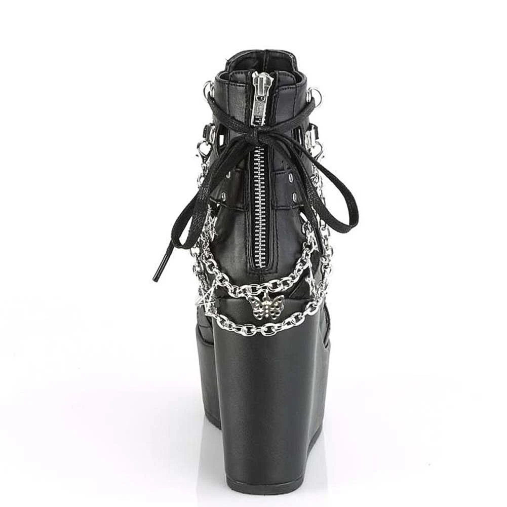 

INS Hot Leisure Wedges Cage Ankle Bootie Shoes 2021 Summer Gothic Style Shoes Women Gladiator Platform High Heels Casual Sandals