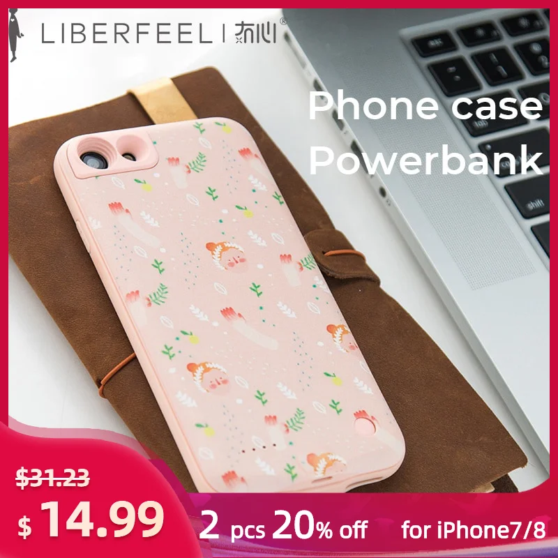 Liberfeel Maoxin чехол для зарядного устройства iPhone 7 8 7P 8P Powerbank Case 2500 mAh Power Bank Charger