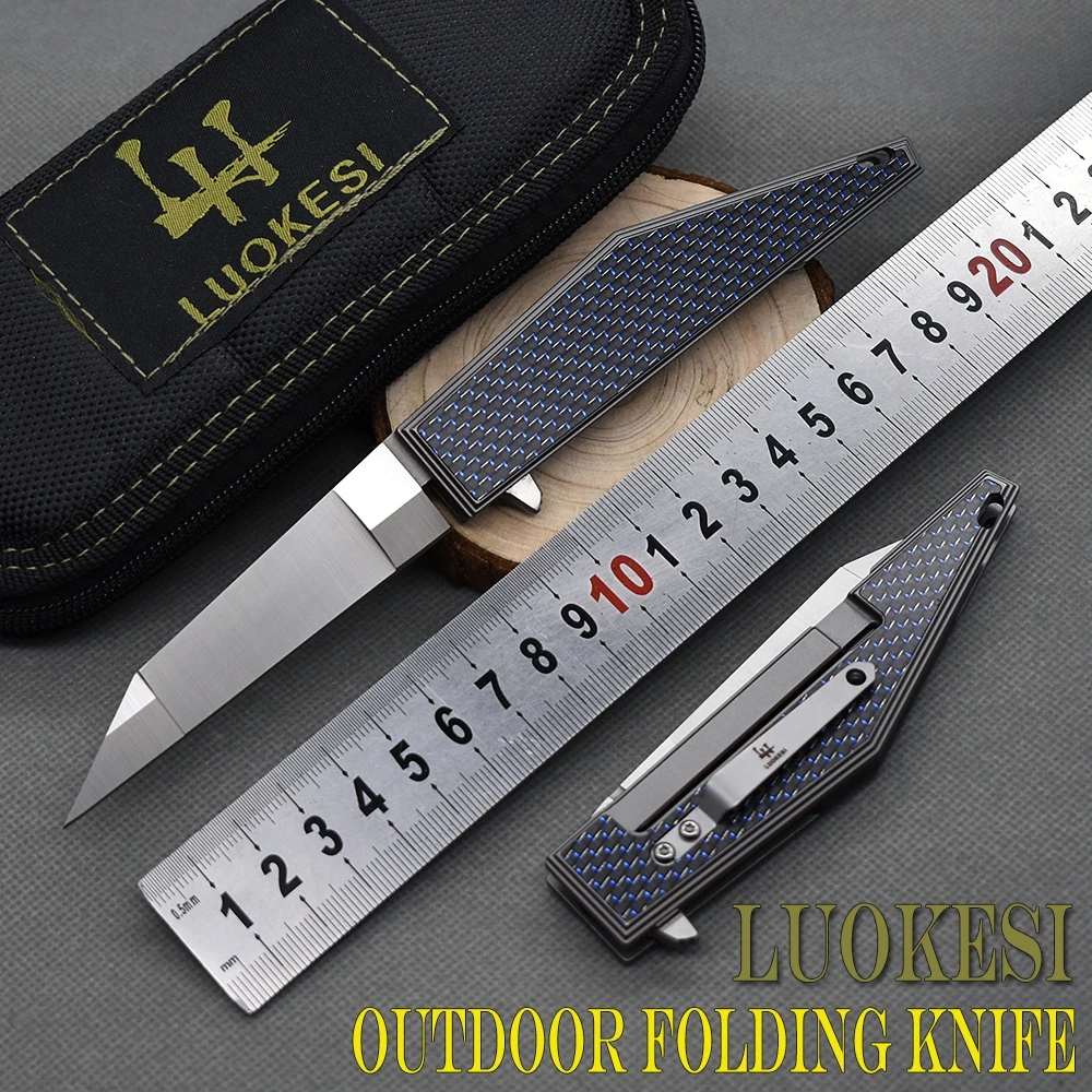 LUOKESI ножи M390 лезвие + ручка из углеродного волокна складной нож для выживания