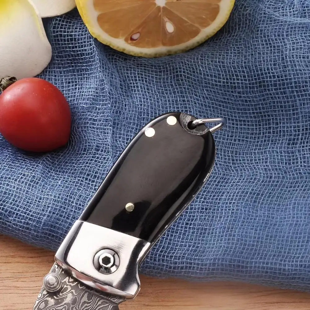 Дамасский складной нож карманный мини-нож для кемпинга охотничий