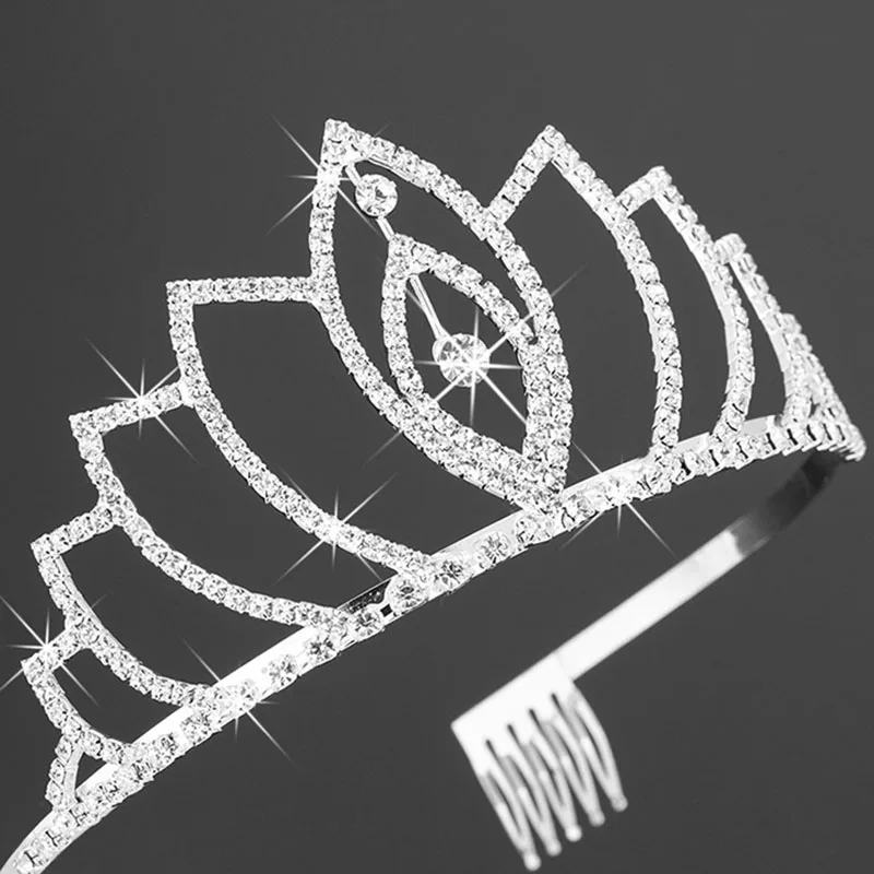 Свадебные короны принцессы свадебные аксессуары для волос Тиары и с кристаллами