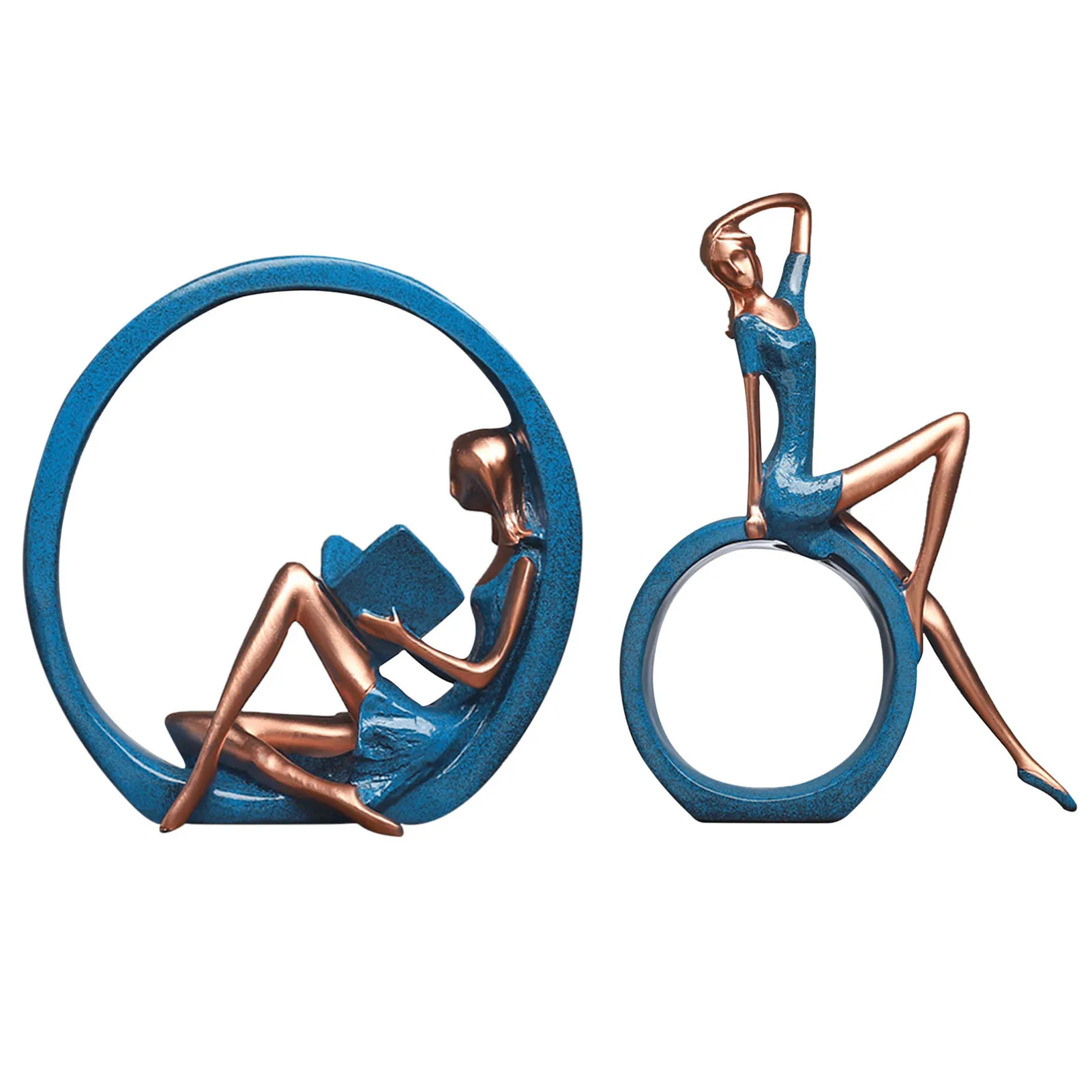 

Искусственная Статуэтка для чтения/Статуэтка для позы йоги, украшение для гостиной, телевизора, кабинета, домашний декор, статуэтки, подарк...