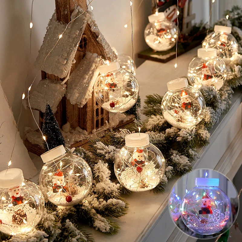 

СВЕТОДИОДНАЯ Гирлянда-занавеска в виде рождественского шара, украшение для дома и сада, новый год 2022, Рождество