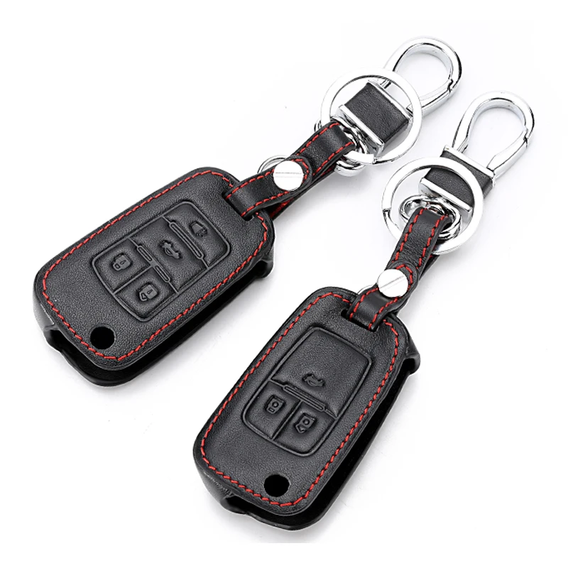 Кожаный чехол с откидной крышкой для ключа Chevrolet Cruze Aveo Buick Vauxhall Opel Insignia Astra J Zafira C