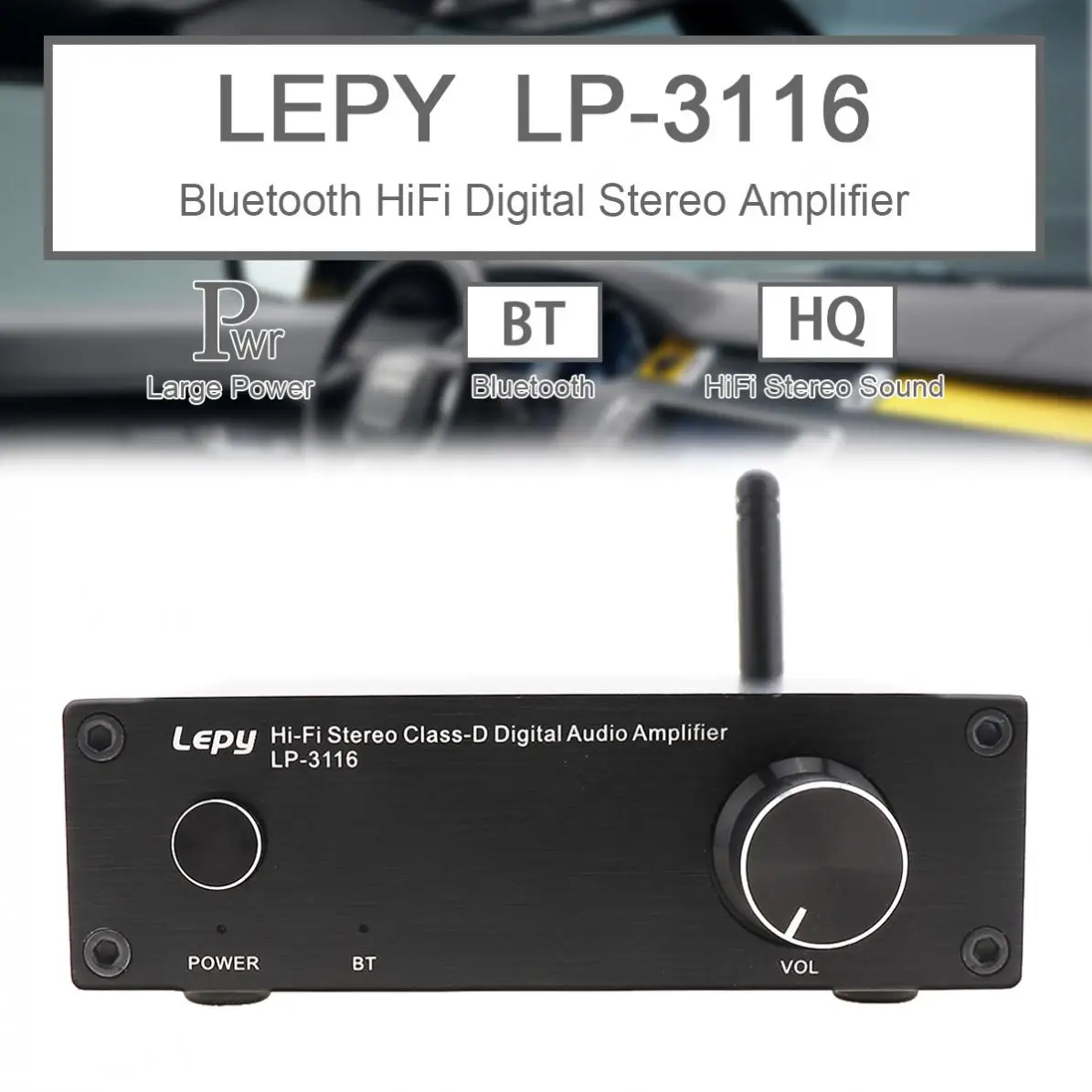 Автомобильный усилитель LEPY, Hi-Fi, стерео, класс D, цифровой, высокая мощность, bluetooth, сабвуфер, усилитель басов, громкоговоритель, приятный звук
