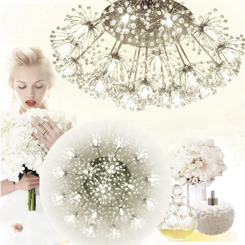 Современный кристалл освещение дома деко светодиодный потолочный светильник