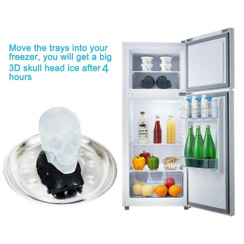 Большая силиконовая форма для льда с крышкой и воронкой|Другие барные