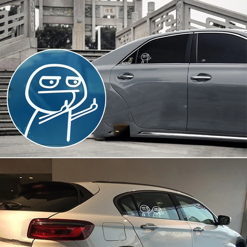 Стикер для автомобиля креативное украшение аппликация ПВХ стикер белый дальний