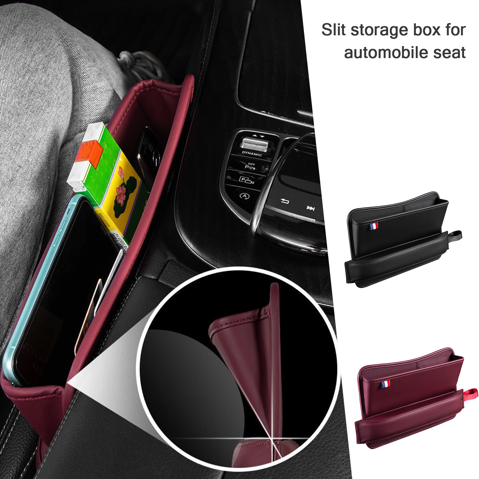 multifunctional leather car seat slot storage box gap plug filler crevice phone holder organizer interior decoration accessories free global shipping
