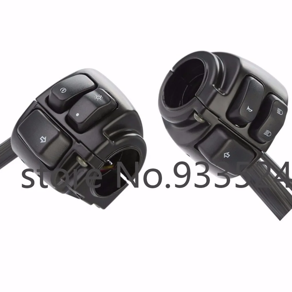 Мотоциклетные переключатели управления на руль 1 дюйм + жгут проводов для Harley Cruiser