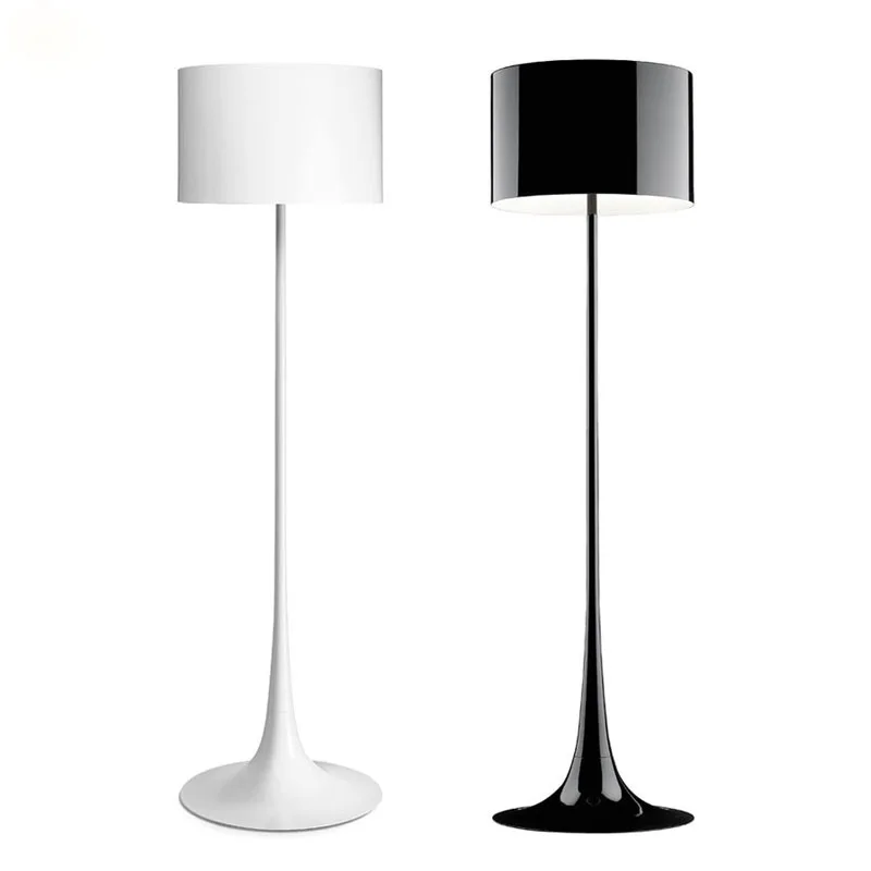 

Dia.50cm,H178cm Large White/Black Wrought Iron Floor Lamp Modern Living Room Nordic Designer Stand Lamps Bedroom Led Light FL-11