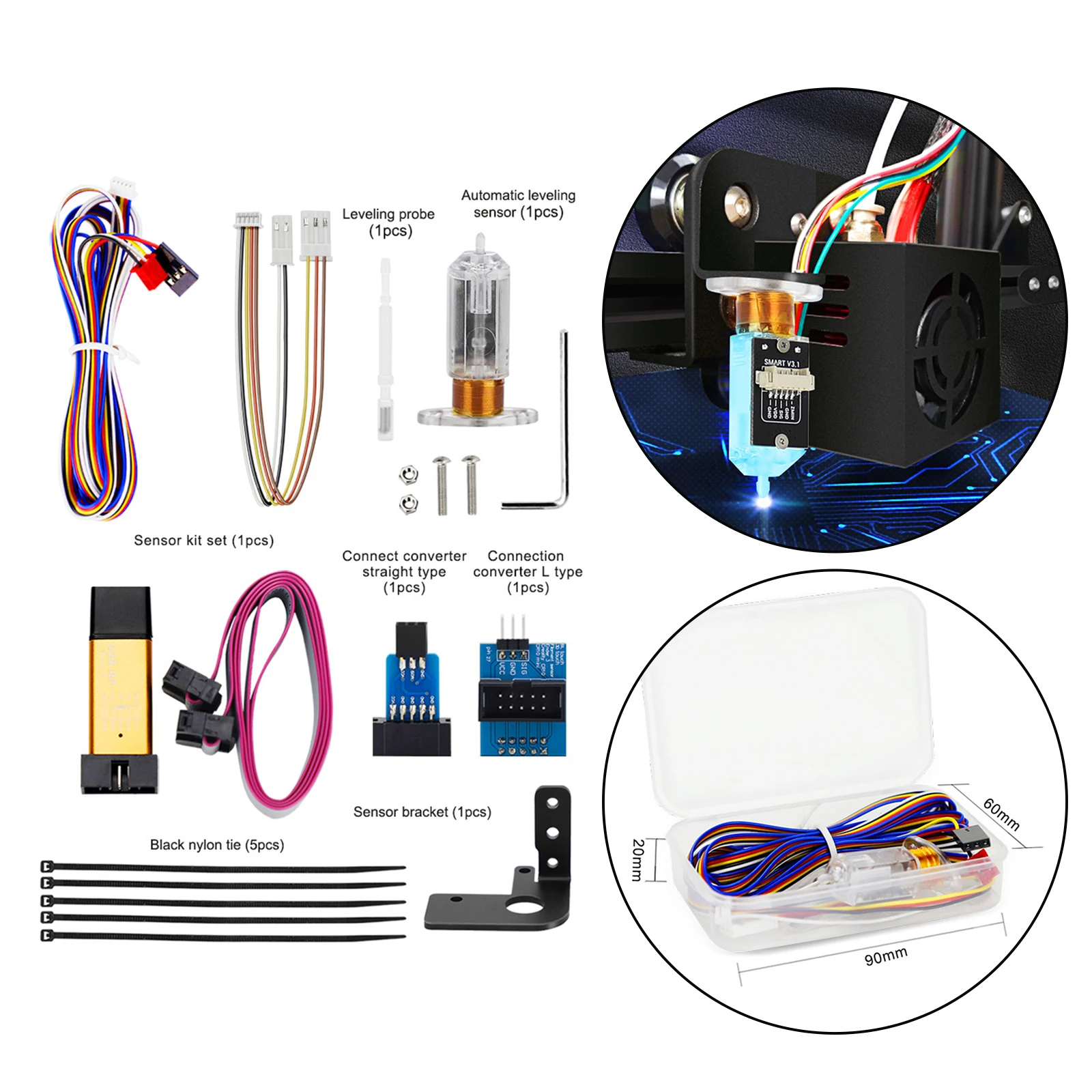 

3D Printer BL Touch Auto Bed Leveling Sensor for Cr-10 Ender 3 Ender 3 Pro