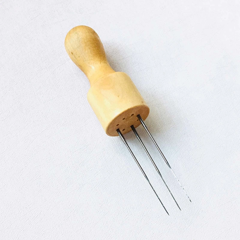 

Nonvor Felting Needle with Eight Needles Tool Wool Felt Set DIY Craft Felt Tools with Wood Handle Pocked Needles Set Supplies