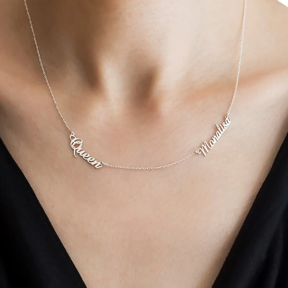 FYW Персонализированные Имя ожерелье из нержавеющей стали индивидуальные буквы