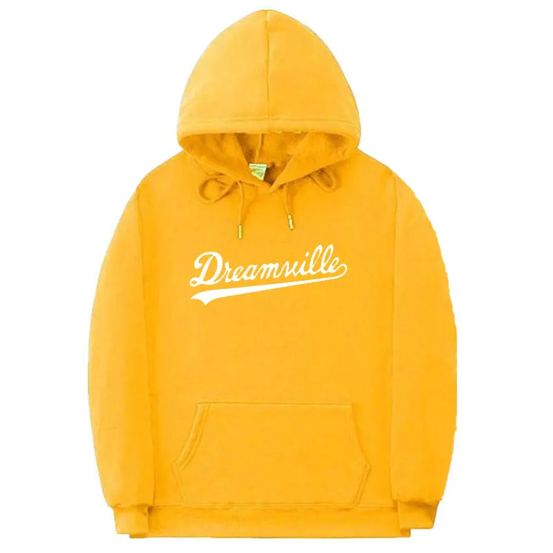 Новинка; худи Для мужчин хип-хоп DREAMVILLE Коул Логотип с капюшоном Swag письмо флисовые J худи с принтом Cole зимние толстовки Мужские пуловер