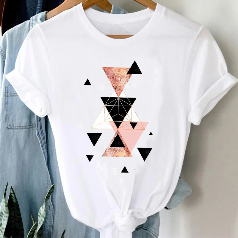 

T-shirts Women 90s Style Trend Mountain Travel Geometric Fashion Clothes Graphic Tshirt Top Lady Print Female Tee T-Shirt