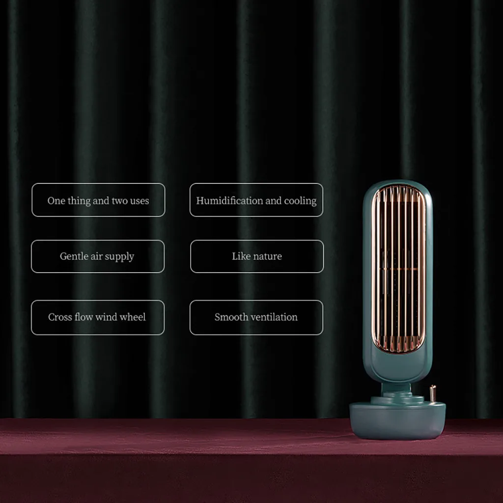 

Fan Humidifier Office Air Purification Humidifier FLow Noise Colorful Portable Multi-function Mini Rechargeable Fan