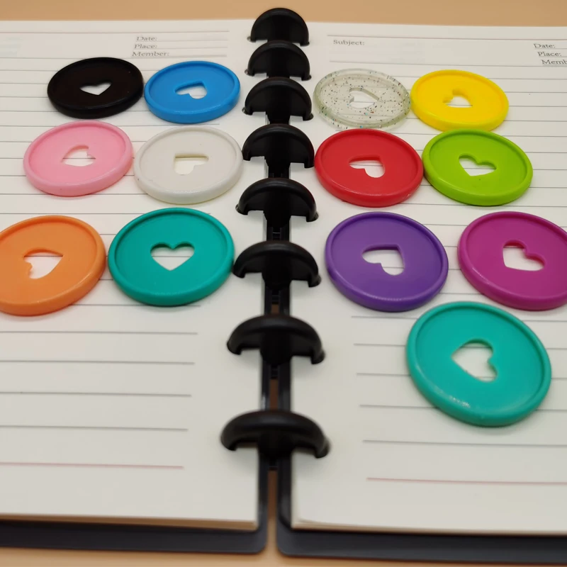 

150PCS 35MM Buckle Discs Mushroom Hole Loose-leaf Plastic Binding Rings Notepad Plastic Binding Discs Planner Binding Fichario