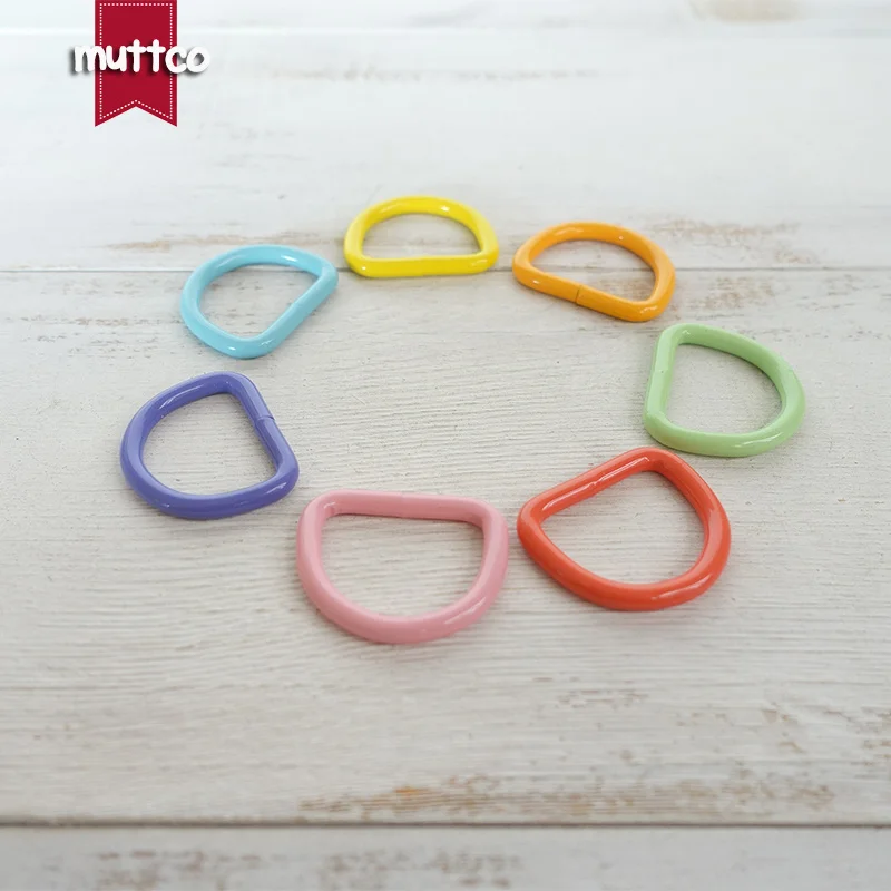 Metal Colourful D ring DIY for Dog Collar 25mm Connection alloy metal Buckles Semi Ring Webbing Clasp Clip | Дом и сад