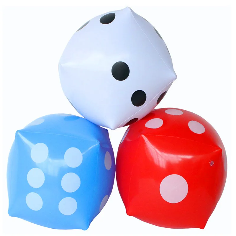 

Funny Outdoor Inflatable Dice 30*30cm Swimming pool Party Supplies Kids Toys For Children Adults Game Play Cube Toys