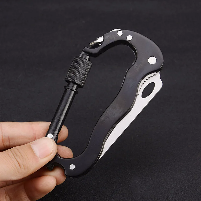 Карабины застежка нож Открытый Кемпинг многофункциональный быстро тянущийся