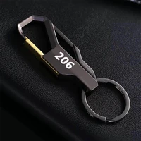 laser engraved metal keychain car keychain key ring key management ring gift decoration car logo key chain for peugeot 206 2018