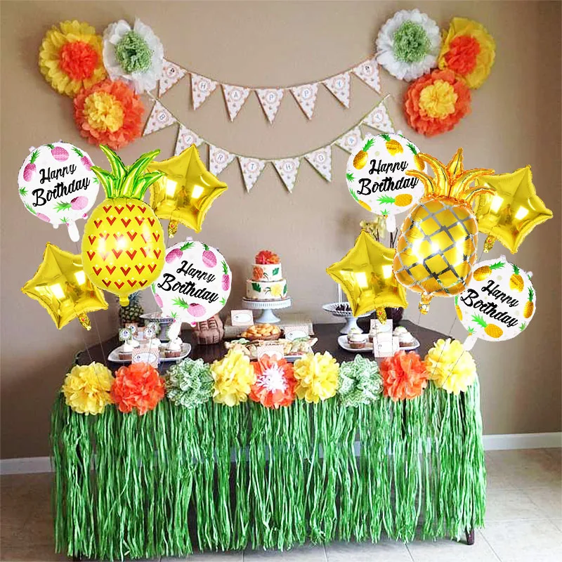 

5 Pieces/set DIY Combination Hawaii Theme Decoration Balloons Flamingo Balloon Birthday Party Decoration Props Children's Toys