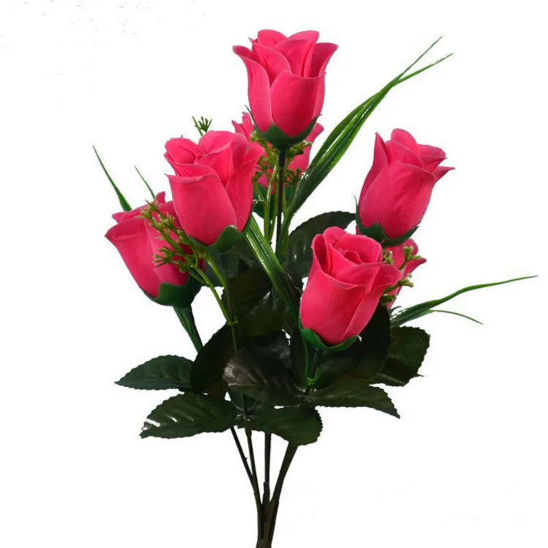 Искусственные цветы с листьями 1 шт. пластиковая зеленая трава искусственные