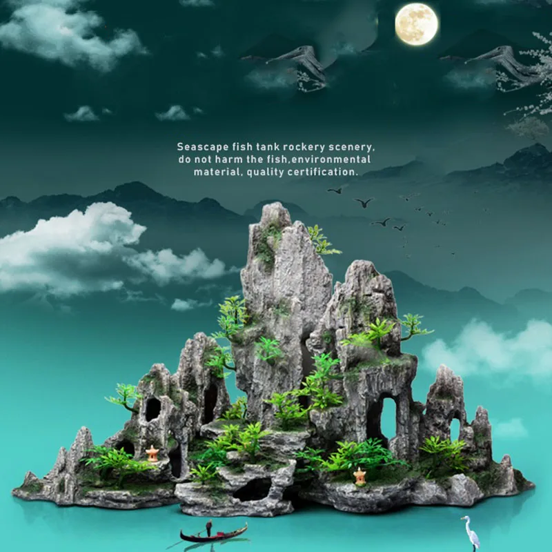 Аквариум Iandscaping Rockery упаковка украшение водный камень маленькие украшения