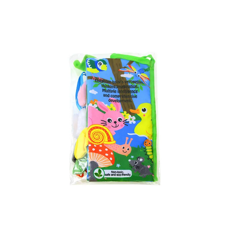 

Baby Early Education and Wisdom Cloth Book 0-2 Years Old Baby Touch Stereo Animal Tail Cloth Book Mother and Baby Toy OPP Bag