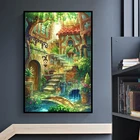 Рукоделие, Набор для вышивки крестиком сделай сам с изображением история в сказочном мире, полный набор для вышивки крестиком, украшение для дома