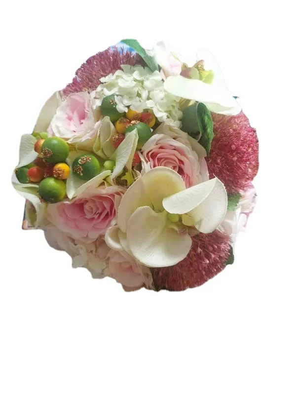 

Свадебный букет невесты и подружки невесты в западном стиле, в форме капли, скамейка «Водопад», 40 см, 0413-04