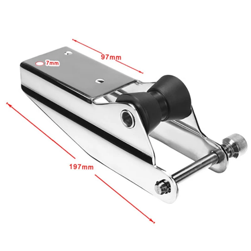

BSET MATEL Stainless Steel Bow Anchor Roller Fixed Anchor Fairlead Marine Boat Docking Nylon Roller Spring Loaded Pin Prevent
