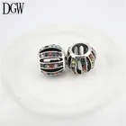 Добавить в Мои желания DGW 7 цветов покрытием, чешский бисер Стразы бусины амулеты большая дыра подходит для браслета самодельные Пан ювелирные изделия B2-01-07