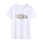 Лидер продаж 2021 года! Нижнее белье с милым рисунком в виде кролика для женщин футболка летние удобные, пропускающие воздух, одежды уличной моды дизайн футболки