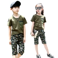 boy girl suit childrens clothing set summer boys fashion lounge camouflage suit 3 6 8 12 14 year baby boys girls clothes suits