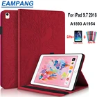 Высококачественный кожаный чехол для iPad 9,7 2018 A1893 A1954, чехол с 3D рисунком дерева, слотом для карт, ремешком для ручки, чехол для планшета для iPad 9,7 6-5-го