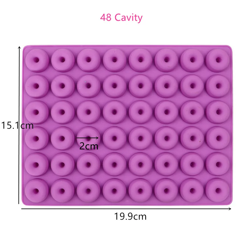 48 Cavity 6/8/18/28/48, изготовленные на станке с Управлением по санитарному надзору за пресс-форм с антипригарным покрытием пончик противень для выпечки десертов Кухня инструменты печенье бублики прибор для приготовления маффинов# sm - Цвет: 48 Cavity