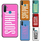 Индивидуальный чехол Pastel с вертикальным именем для OnePlus 10 Pro 9 8T Nord2 9R, чехол для Realme GT Neo 2 Master C21 8i 9i 8 Pro