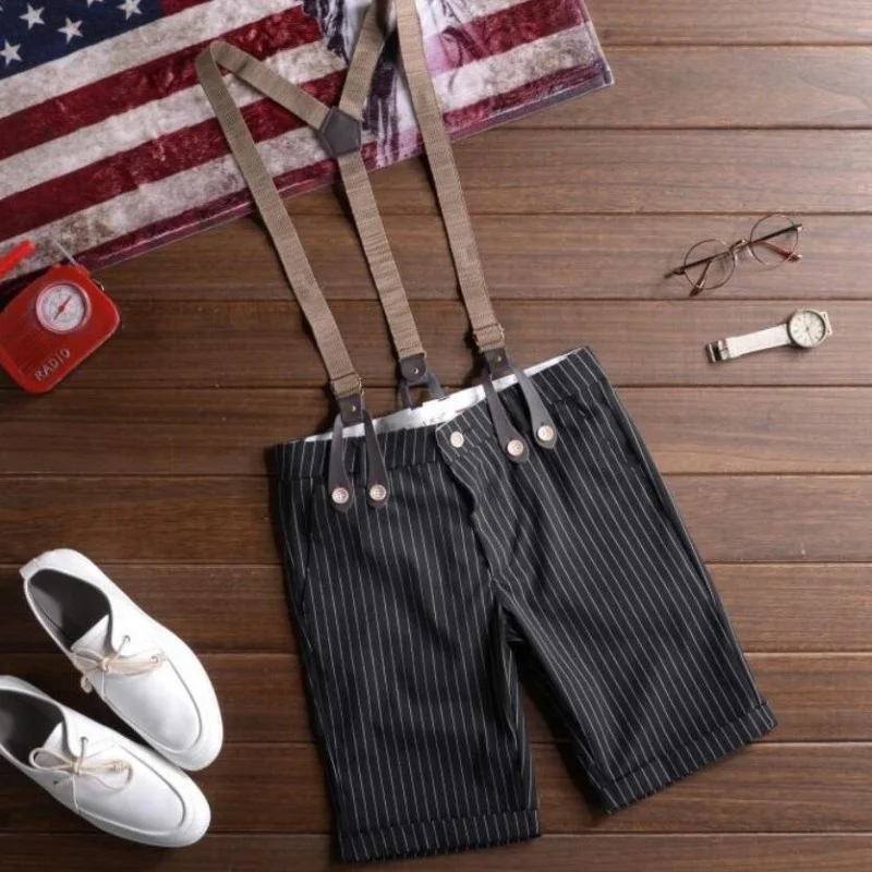 Брюки Мужские приталенные в полоску модные штаны британском стиле повседневные