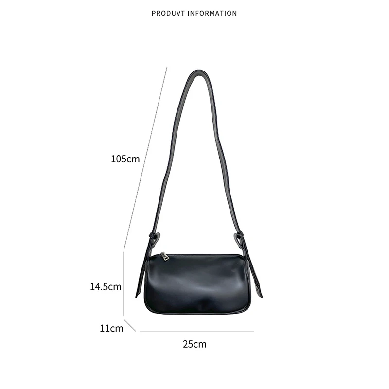 

Yifangzhe French Niche Shoulder Bag Women Soft PU Crossbody Satchel Top Handle Handbag Designer Clutch Strap Detachable Pouch